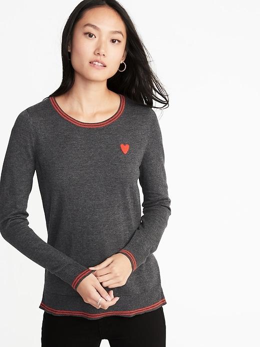 Old Navy Womens Crew-neck Sweater For Women Charcoal Heather Size Xs