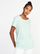 Old Navy Womens Everywear Crew-neck Tee For Women Mini Mint Size M