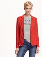 Old Navy Heavyknit Ponte Blazer For Women - Red Buttons