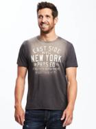 Old Navy Graphic Crew Neck Tee For Men - Washed Black