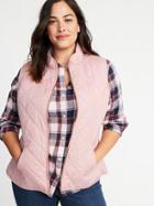 Old Navy Womens Plus-size Quilted Vest Pink Size 1x
