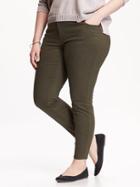 Old Navy Womens Plus Brushed Sateen Rockstar Skinny Jeans Size 28 Plus - Forest Floor