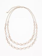 Old Navy Womens Double-chain Crystal Necklace For Women Pink Multi Size One Size