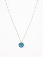 Old Navy  To The Moon And Back Pendant Necklace For Women Gold Size One Size
