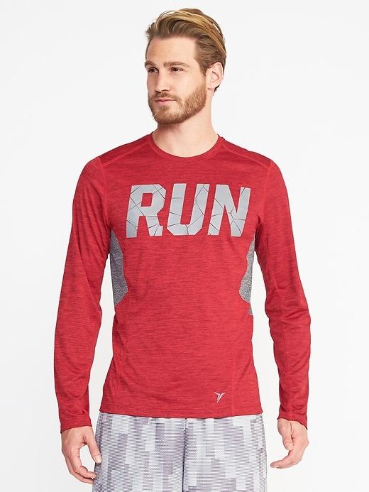 Old Navy Mens Go-dry Graphic Performance Tee For Men Apple Of My Eye Size M