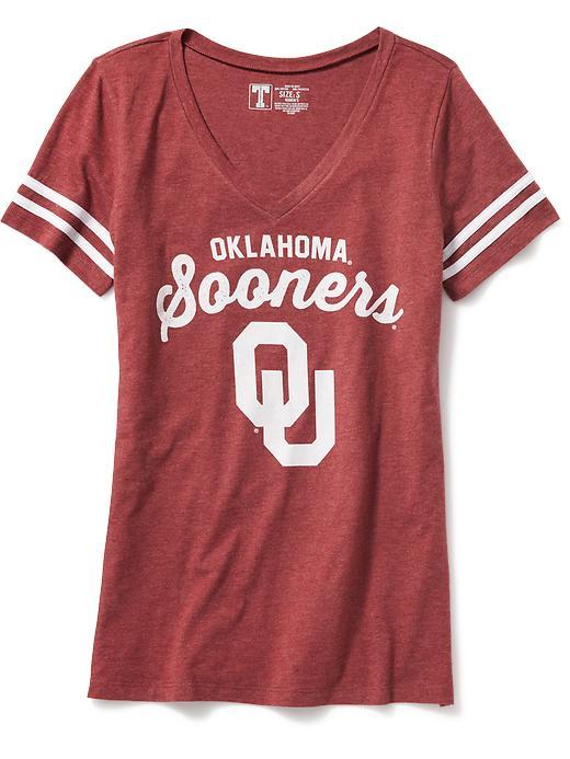 Old Navy College Team Graphic V Neck Tee For Women - Oklahoma