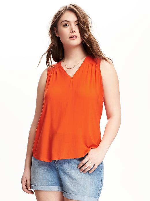 Old Navy V Neck Plus - Darling Clementine