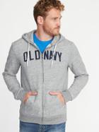 Old Navy Mens Full-zip Logo Hoodie For Men Heather Gray Size Xs
