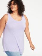 Luxe Slub-knit Plus-size Swing Tank