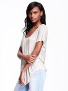 Old Navy Hi Lo Tee For Women - Bc02 Light Hthr Grey