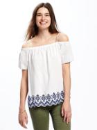 Old Navy Off The Shoulder Swing Blouse For Women - Cream