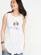 Old Navy Womens High-neck Swing Tank For Women Chill Vibes Size L