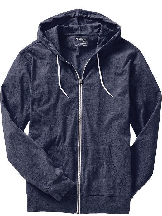 Old Navy Mens Lightweight Zip Front Hoodies - Ink Blue