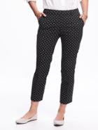 Old Navy Mid Rise Harper Trousers - Black Print
