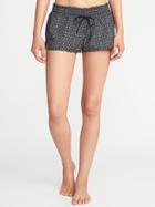 Old Navy Womens Drawstring Board Shorts For Women Black Geo Size Xs