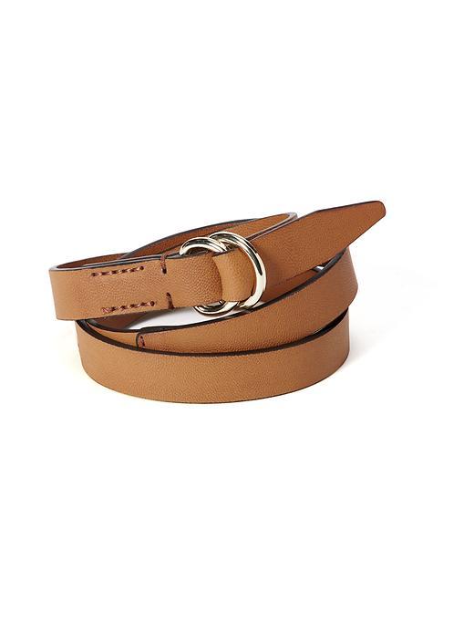 Old Navy Skinny Faux Leather Belt For Women - Tan