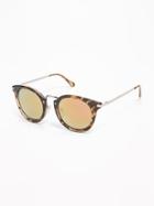 Old Navy Womens Round Metal Sunglasses For Women Tortoise Shell Size One Size