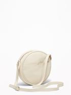 Faux-leather Crossbody Circle Bag For Women