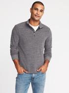 Old Navy Mens Mock-neck 1/4-zip Sweater For Men Heather Gray Size S