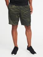 Old Navy Mens Go-dry Mesh Side-stripe Shorts For Men (10) Olive Camouflage Size L