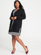 Old Navy Womens Open-front Plus-size Long-line Sweater Black Size 1x