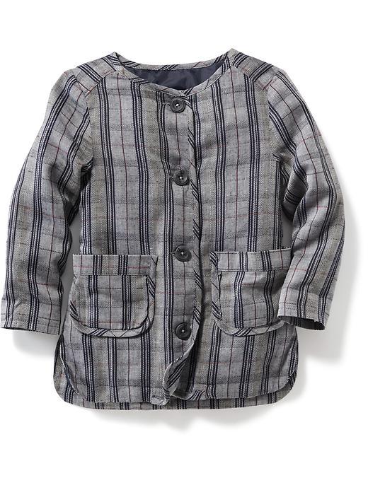 Old Navy Dobby Twill Shirt Jacket - Blue Plaid