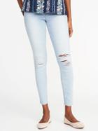 Old Navy Womens Distressed Rockstar Jeggings For Women Ice Blue Size 18