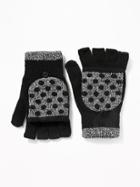 Old Navy Womens Convertible Flip-top Gloves For Women Black Marl Size One Size