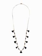 Old Navy Beaded Tassel Necklace For Women - Black