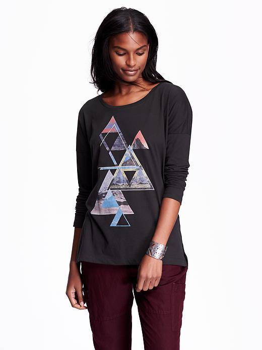 Old Navy Drop Shoulder Graphic Tee - Blackjack