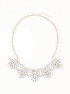 Old Navy Flower Cluster Statement Necklace For Women - Silver