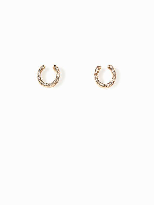 Old Navy Pav Horseshoe Studs For Women - Gold