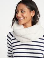 Old Navy Womens Sherpa Infinity Scarf For Women Cream Size One Size