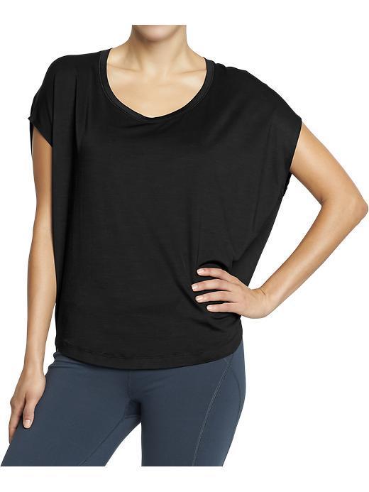Old Navy Womens Active Cap Sleeve Tricot Tops Size Xs - Black
