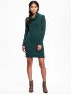 Old Navy Cowl Neck Cocoon Dress For Women - Winter Spruce