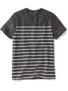 Old Navy Striped Slub Knit Shirt For Men - Sea Salt