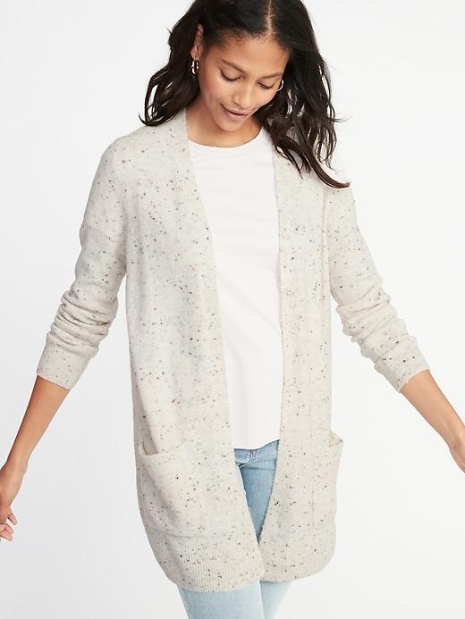 Old Navy Womens Open-front Long-line Sweater For Women Oatmeal Size Xl