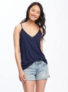 Old Navy Relaxed Double V Neck Cami For Women - Lost At Sea Navy