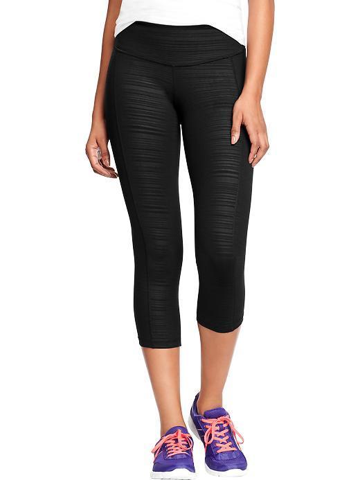 Old Navy Womens Active Printed Compression Capris 20&quot; - Embossed