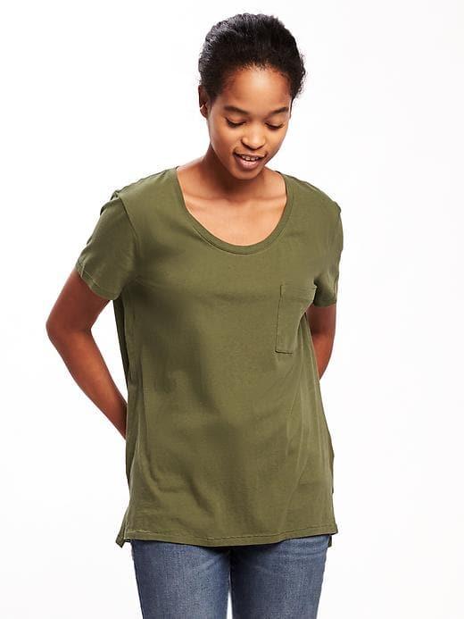 Old Navy Womens Boyfriend Pocket Tee For Women Hunter Pines Size Xs