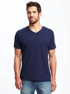 Old Navy Soft Washed Slub Knit V Neck Tee For Men - In The Navy