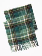 Old Navy Mens Patterned Flannel Scarf For Men Medium Green Plaid Size One Size