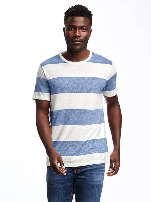 Old Navy Soft Washed Crew Neck Tee For Men - Party Blue