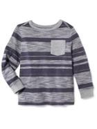Old Navy Long Sleeve Slub Knit Tee - Moonstone Blue