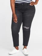 Old Navy Womens The Plus-size Power Jean, A.k.a. The Perfect Straight Faded Black Size 22