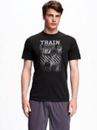 Old Navy Go Dry Cool Performance Graphic Tee For Men - Black