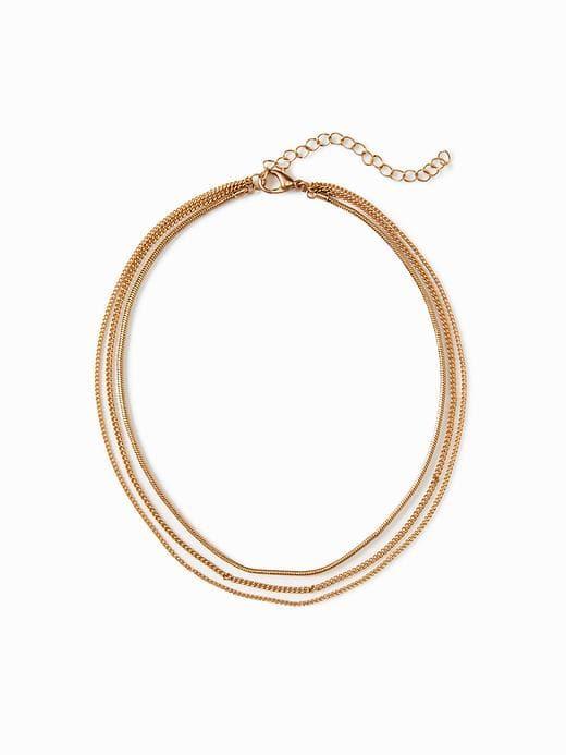 Old Navy Chain Choker Necklace For Women - Gold