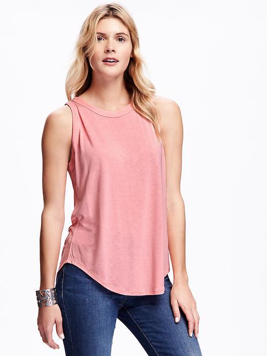 Old Navy Relaxed Tulip Back Tank Top - What A Dahlia