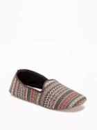 Old Navy Patterned Smoking Slippers For Women - Fair Isle Multi