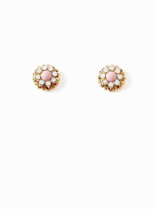 Old Navy Floral Studs For Women - Gold